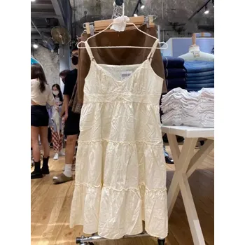 Dámské šaty Letní šaty s volánem Barva: Žlutá, Velikost: ONE SIZE