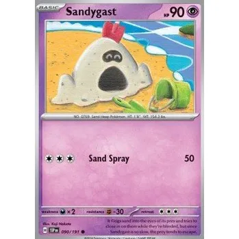 Sběratelská karetní hra Pokémon SSP 090/191 Sandygast - Surging Sparks Stav: Near Mint, Verze: REVERSE HOLO