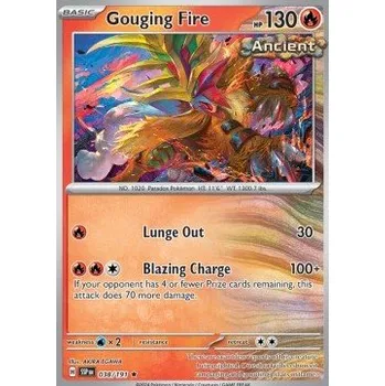 Sběratelská karetní hra Pokémon SSP 038/191 Gouging Fire - Surging Sparks Stav: Near Mint, Verze: HOLO