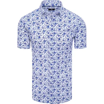 Pánská móda Pánská košile s krátkým rukávem KX1011 Velikost: M, Barva (Varianta): Bílá 2