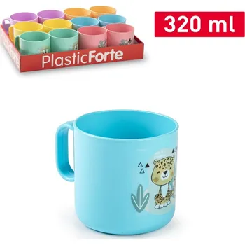PlasticForte Hrnek plastový 320ml pastelový, mix barev