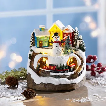 Die moderne Hausfrau 493042 Hrací skříňka Zimní krajina s vlakem