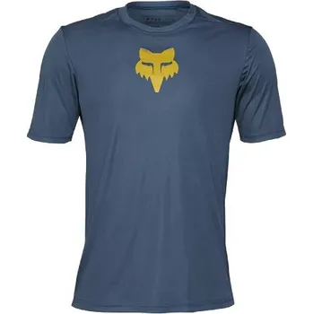 cyklistický dres Fox Racing Pánský dres s krátkým rukávem Fox Ranger Ss Jersey Lab Head, Dark Vintage Blue - M