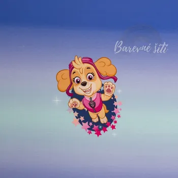 Úplet Skye duhová, panel (E) (Kvalitní licenční úplet Tlapková patrola)