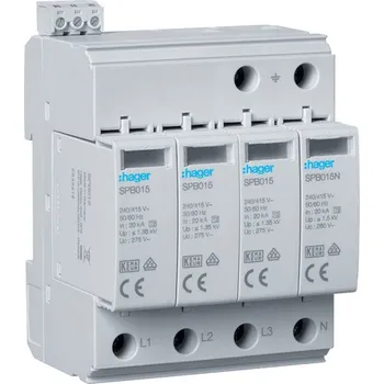 Jistič Hager SPB415 Svodič přep. T2, In 20 kA (8/20),(3+1)+s