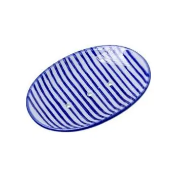 Mýdlenka Keramická mýdlenka oválná - proužky