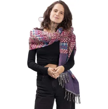 Šála Šála INDI růžovo-fialová aztek