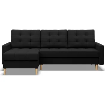 Sedací souprava Rozkládací rohová sedací souprava OSLO Černá