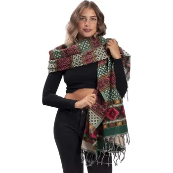 Šála Šála INDI vínovo-zelená aztek II.