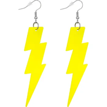 Karnevalový doplněk Žluté náušnice Blesk