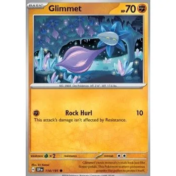 Volný čas Pokémon SSP 114/191 Glimmet - Surging Sparks Stav: Near Mint, Verze: NORMAL