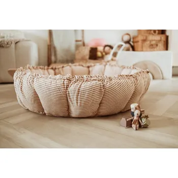 Hrací deka PLAY AND GO Coco Bloom Dětské hnízdo Hnědé pruhy