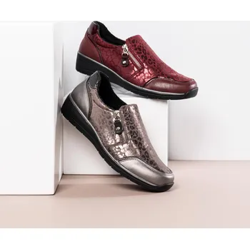 Pánské polobotky Die moderne Hausfrau Komfortní teplé polobotky Leo, bordó, vel.39 491580