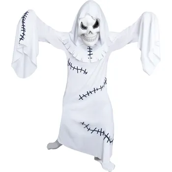 Amscan Dětský kostým děsivý duch maska/hábit s kapucí bílý/černý Karnevalový kostým Amscan Dětský kostým děsivý duch maska/hábit s kapucí bílý/černý