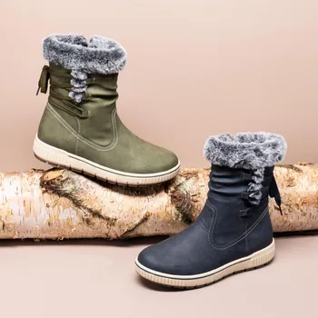 Dámská zimní obuv Die moderne Hausfrau Zimní kotníkové boty Claudia, zelené, vel.40 491807