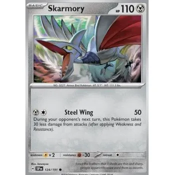 Sběratelská karetní hra Pokémon SSP 124/191 Skarmory - Surging Sparks Stav: Near Mint, Verze: REVERSE HOLO