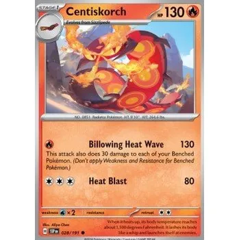 Volný čas Pokémon SSP 028/191 Centiskorch - Surging Sparks Stav: Near Mint, Verze: NORMAL