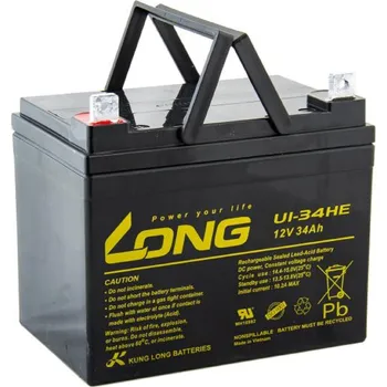 Autobaterie Long 12V 34Ah olověný akumulátor DeepCycle