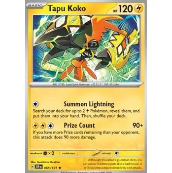 Volný čas Pokémon SSP 065/191 Tapu Koko - Surging Sparks Stav: Near Mint, Verze: HOLO