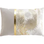 Douceur d'intérieur Podlouhlý dekorační polštář, zlaté listy, 40 x 60 cm