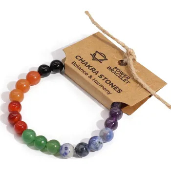 Drahý kámen Ancient Wisdom Energetický čakrový náramek s drahými kameny
