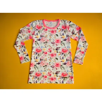 Arex, ČR Květovaná tunika s dlouhým rukávem Barva: smetanová+růžová, Velikost: 128