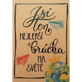 Přáníčko BeBechy – recyklovaný papír – Brácha