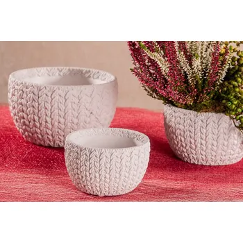 Obal na květináč Paramit TAHITI Aranžovací miska 12 cm bílá