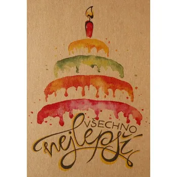 Přáníčko BeBechy - recyklovaný papír - Všechno