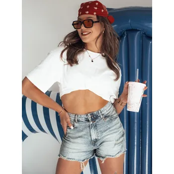 Dámské kraťasy Dámské šortky Džínové COOL DENIM SY0368 Barva: Nebeská, Velikost: S