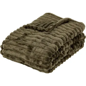 deka Atmosphera Pruhovaná deka ASTBOX, 130 x 170 cm, khaki