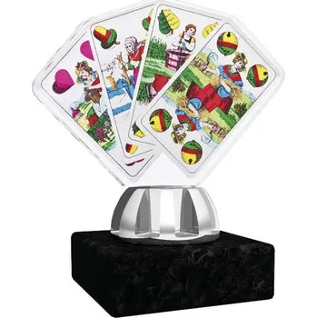 Cinkili Akrylátová trofej CACT1201M11 mariášové karty Označení: C, Výška: 9 cm