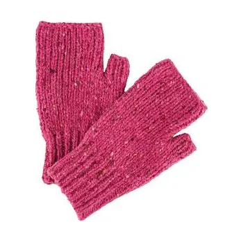 Cyklistické návleky Vlnka Vlněné pletené bezprsté rukavice žíhané růžová velikost oblečení Uni