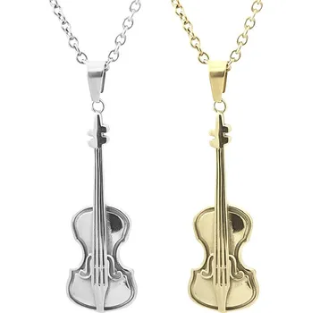 Přívěsek Přívěsek housle z nerezové oceli s řetízkem - Nerez RL