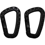 Karabina plastová D 7mm x 8,5cm (2ks v balení) černá