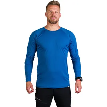 Pánské tričko Northfinder Pánské technické tričko s dlouhým rukávem Polartec® ALPHUBEL, modrá,
