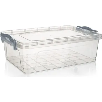 Úložný box box úložný GEMA 7l, 37x25x12cm, víko, klip, PH ŠE/TRA