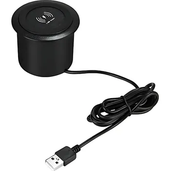 Bezdrátová Zapuštěná Nabiječka s USB Porty Rozbočovač pro Montáž do Desky Wireless Charging s Výstupem 10W