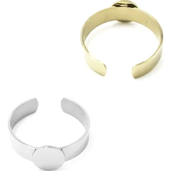 Materiál na výrobu šperku Základ pro prstýnek 304 19x5x8mm - 1ks - Nerez RL / 1 Ks