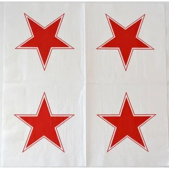 Papírový ubrousek Ubrousek na decoupage - Ostatní - Hvězda červená