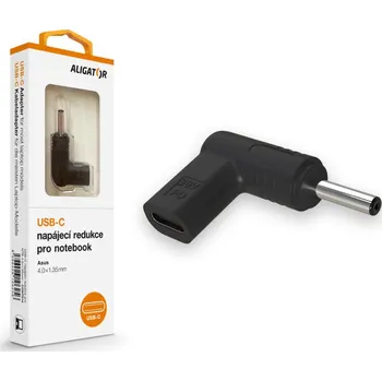 Notebook Aligator USB-C napájecí redukce 4,0 x 1,35 mm pro notebooky Asus