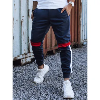 Pánské teplákové kalhoty se šňůrkou UX4448 Barva: Tmavě Modrá, Velikost: M