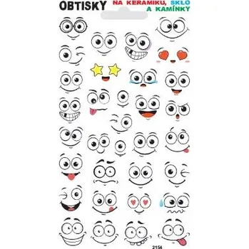 Hračka pro nejmenší Majjam Obtisky na sklo, keramiku a kamínky - Ksichtíci