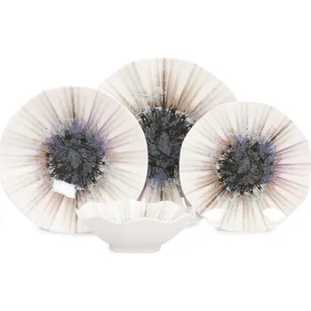 jídelní souprava ASIR Poppy 24 ks bílá/mák