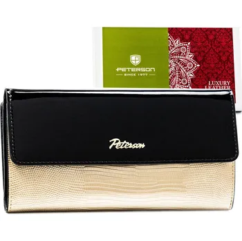 Peněženka Elegantní peněženka s lakovanou klopou pokrytou vzorem