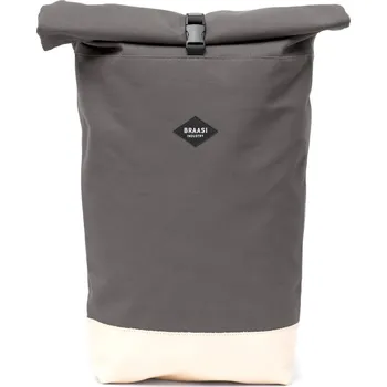 Městský batoh Braasi ROLLTOP CANVAS - Šedá / Přírodní