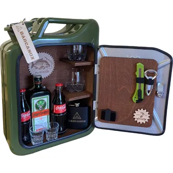Dárkový potravinový koš Barcanox Kanystr bar pro rybáře khaki