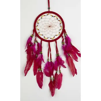 Lapač snů Lapač snů BEADS červený / délka 45 cm
