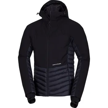 Pánská větrovka Northfinder Pánská turistická hybridní bunda s kapucí WATSON černá XL