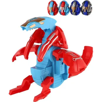 Figurka Dinosaurus zvířátko / robot skládací 11cm vejce s přeměnou 4 barvy plast